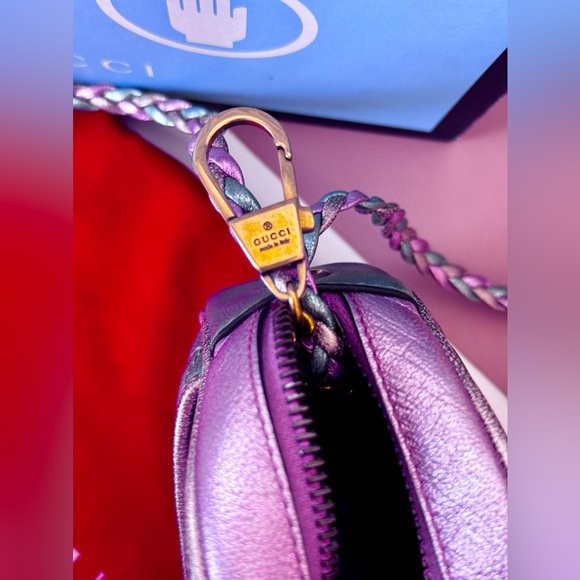 GUCCI Nappa Trapuntata Mini Zumi Dome Metallic Pastels Xbody Bag - Picture 10 of 16